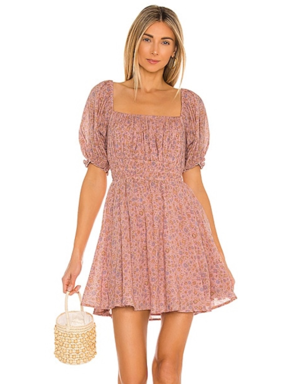 SPELL & the Gypsy Collective Rae Mini in Dusty Pink Floral Dress XL